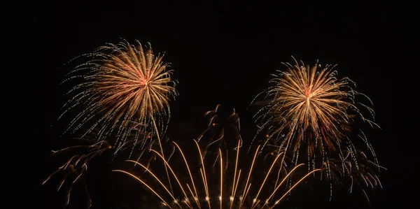 International Fireworks Festival Display Night Variety Colorful Fireworks Holidays Celebration — Stock Photo, Image