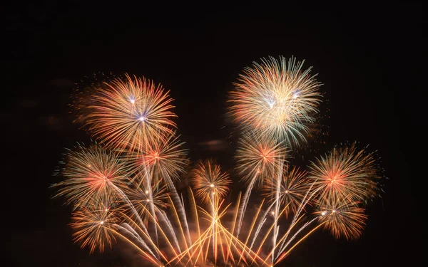 International Fireworks Festival Display Night Variety Colorful Fireworks Holidays Celebration — Stock Photo, Image