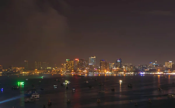 Vista Aérea Del Mar Pattaya Playa Tailandia Temporada Verano Ciudad —  Fotos de Stock