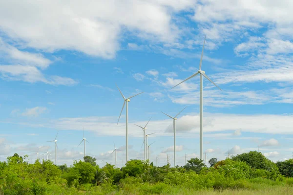 Turbine Eoliche Mulini Vento Campo Agricolo Fabbrica Industria Energia Energia — Foto Stock