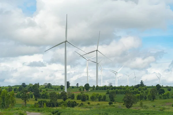 Turbine Eoliche Mulini Vento Campo Agricolo Fabbrica Industria Energia Energia — Foto Stock