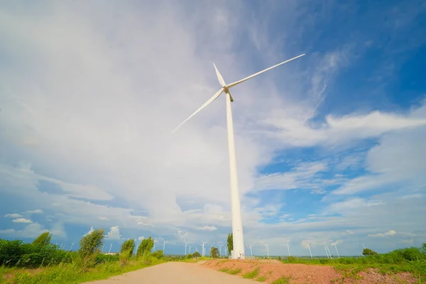 Turbine Eoliche Mulini Vento Campo Agricolo Fabbrica Industria Energia Energia — Foto Stock