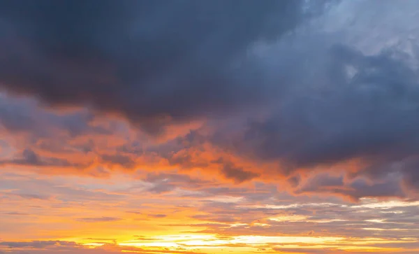 Sunset Sky Abstract Nature Background Dramatic Blue Orange Colorful Clouds — Stock Photo, Image