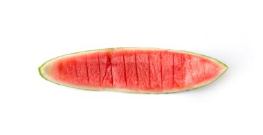 Taze karpuz dilimi. Meyveler beyaz arkaplanda izole.