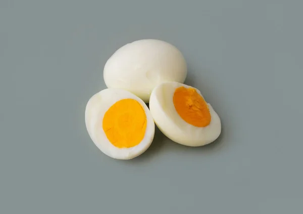 Ovos Cozidos Descascados Forma Diferente Método Cozinhar Ingrediente Alimentar Isolado — Fotografia de Stock