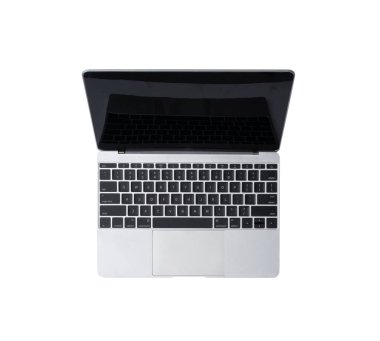 Boş ekranlı bilgisayar labtop dizüstü bilgisayar aygıtı, teknolojide ekran ve klavyeyi izle. Modern tasarım.