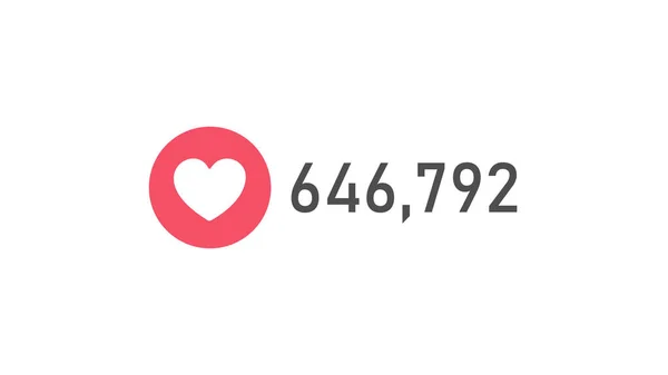Ökande Nummerräknare Kärleksikon Applikation För Sociala Medier Viral Social Media — Stockfoto