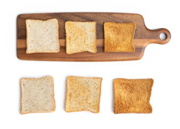 Pão Isolado Sobre Fundo Branco Cozinha Caseira Cozimento Pequeno Almoço — Fotografia de Stock