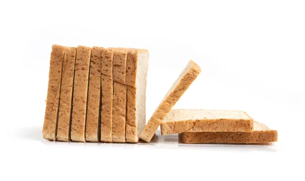 Chléb Izolovaný Bílém Pozadí Domácí Kuchyně Pečení Snídaně Jídlo Toasty — Stock fotografie
