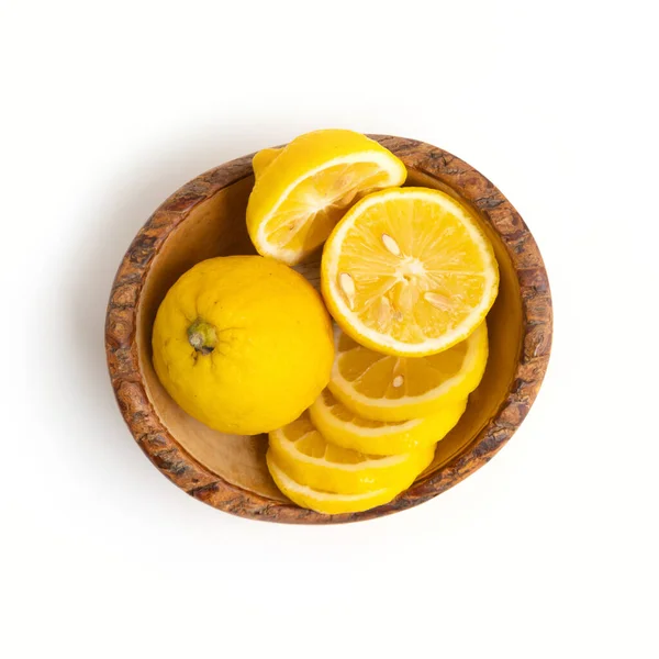 Tranche Citron Jaune Citron Vert Des Fruits Frais Aliments Sains — Photo