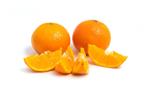 Tranche Oranges Des Fruits Frais Aliments Sains Biologiques Crus Produits — Photo
