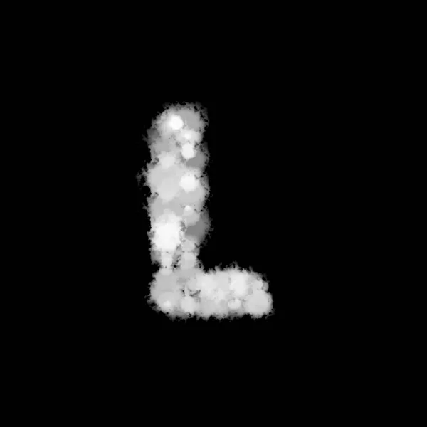 Туман Або Дим Утворюють Літеру Англійський Символ Шрифту Алфавіту Чорному — стокове фото