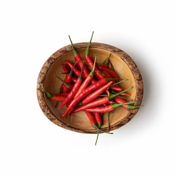 Chili Paprika Med Skivad Röd Chilipaprika Isolerad Vit Bakgrund Varm — Stockfoto