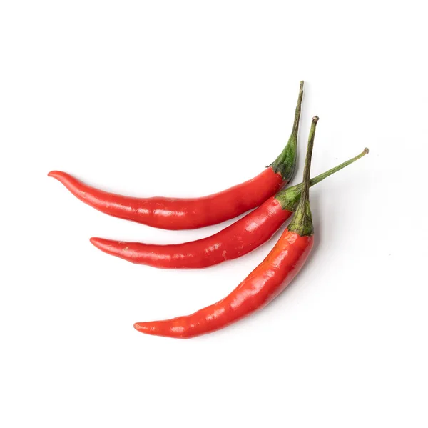 Chilli Papričky Plátky Červené Chilli Papričky Izolované Bílém Pozadí Horké — Stock fotografie