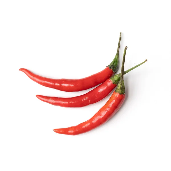 Chili Paprika Med Skivad Röd Chilipaprika Isolerad Vit Bakgrund Varm — Stockfoto