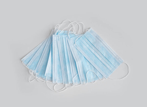 Face mask isolated on white background. Face covering. Virus protection. Medical and healthcare. Coronavirus covid-19 outbreak.