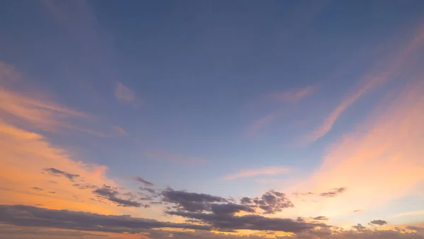 Sunset Sky Abstract Nature Background Dramatic Blue Orange Colorful Clouds — Stock Photo, Image