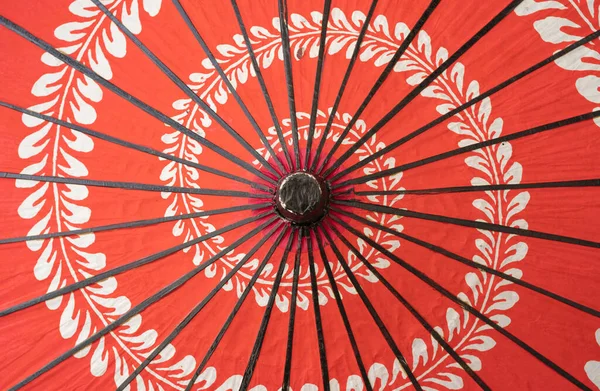 Parapluie Japonais Rouge Avec Fond Motif Symbole Protection Design Traditionnel — Photo