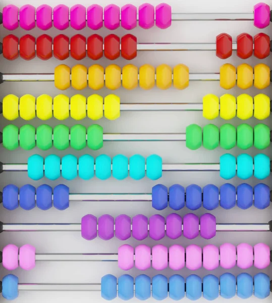 Abacus Antigo Chinês Colorido Isolado Fundo Branco Calculando Contando Ferramenta — Fotografia de Stock