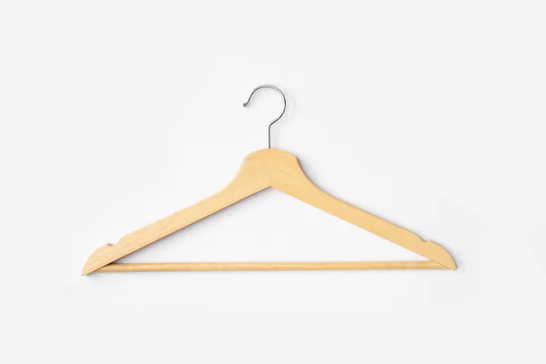 Wooden Steel Cloth Hanger Isolated White Background Household Chores Laundry — Stock Photo, Image