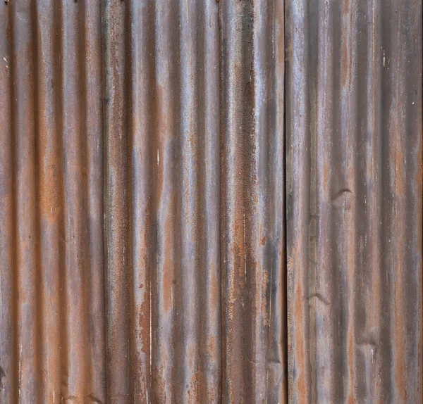 Tiras Metálicas Acero Rusty Metal Hierro Corrugado Pared Acero Zinc — Foto de Stock