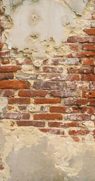 Oude Rode Baksteen Muur Patroon Oppervlak Textuur Close Van Interieurmateriaal — Stockfoto