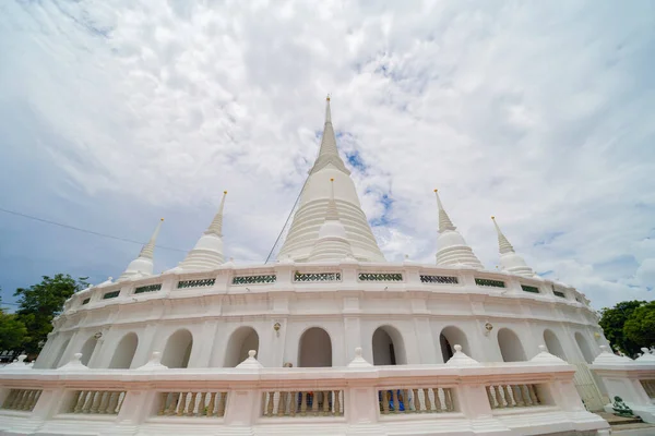 Біла Пагода Або Ступа Ват Праюн Вонгсават Буддхіст Храму Бангкок — стокове фото