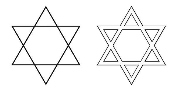 Davidstern Jüdisches Zeichen Auf Weißem Hintergrund Illustration Bewertung Der Qualität — Stockfoto