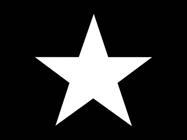 Fekete Fehér Csillagok Jel Szimbólum Fehér Háttér Illusztráció Rangsor Minőségi — Stock Fotó