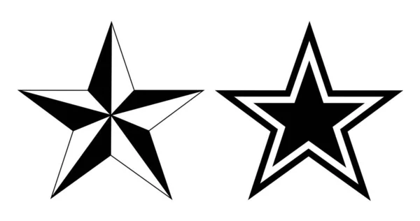 Μαύρα Άσπρα Αστέρια Υπογράφουν Σύμβολο Λευκό Φόντο Απεικόνιση Αξιολόγηση Ποιότητας — Φωτογραφία Αρχείου