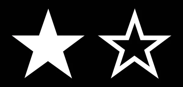 Preto Estrelas Brancas Sinal Símbolo Fundo Branco Ilustração Ranking Feedback — Fotografia de Stock