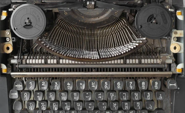 Old Thai Traditional Typewriter Classic Vintage Antique Manual Typing Machine — Stock Photo, Image