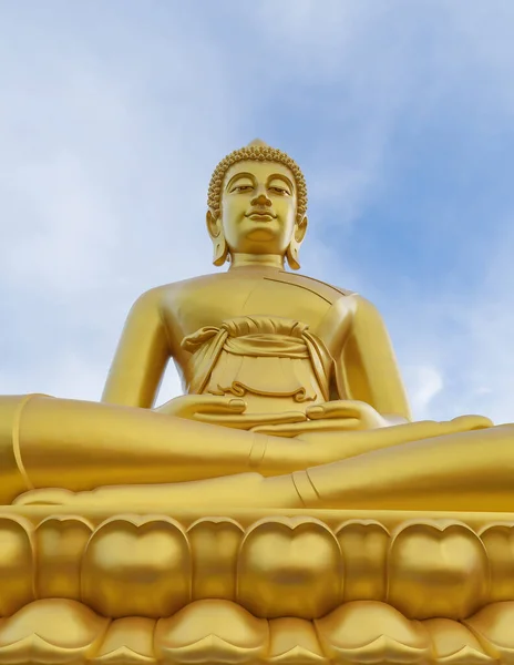 Gigantische Gouden Boeddha Wat Paknam Phasi Charoen Tempel Wijk Phasi — Stockfoto