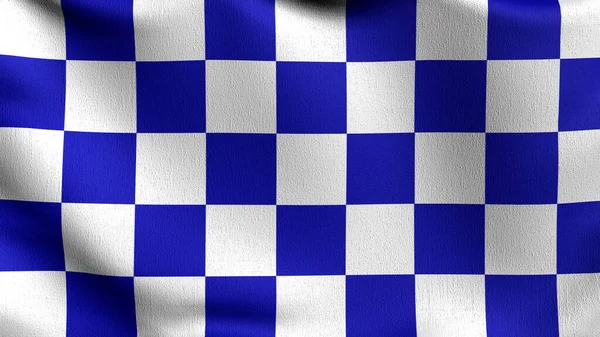 Bavaria Germany Checkered Flag White Blue Square Color Rendering Illustration — Stock Photo, Image