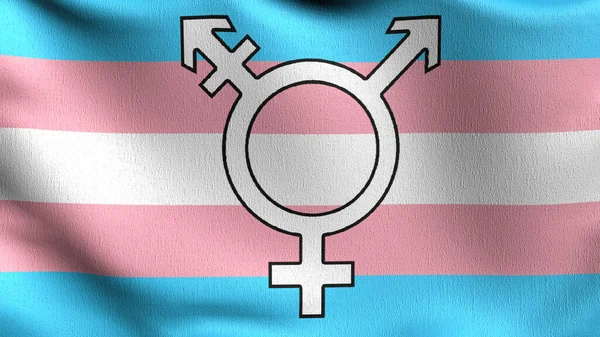 Трансгендерний Прапор Спільнота Лгбт Всьому Світу Яка Прийняла Прапор Веселки — стокове фото