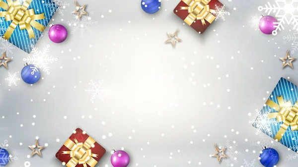 Joyeux Noël Festival Fond Vacances Décorations Noël Saison — Image vectorielle