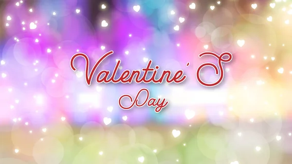 Valentinstag Der Liebe Ist Schön Mein Herz Mit Hintergrundtapete — Stockvektor