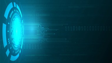 Yüksek teknolojili dijital veri bağlantı sistemi ve bilgisayar elektronik desing ile devre teknolojisi arka planı