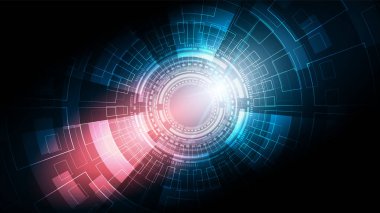 Yüksek teknolojili dijital veri bağlantı sistemi ve bilgisayar elektronik desing ile devre teknolojisi arka planı