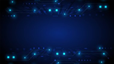 Yüksek teknolojili dijital veri bağlantı sistemi ve bilgisayar elektronik desing ile devre teknolojisi arka planı