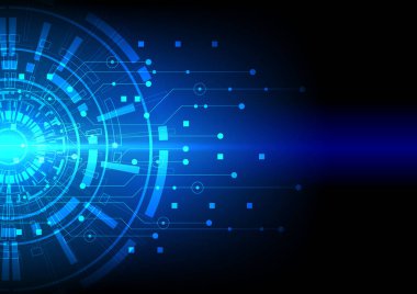 Yüksek teknolojili dijital veri bağlantı sistemi ve bilgisayar elektronik desing ile devre teknolojisi arka planı