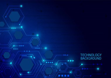 Yüksek teknolojili dijital veri bağlantı sistemi ve bilgisayar elektronik desing ile devre teknolojisi arka planı