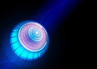 Yüksek teknolojili dijital veri bağlantı sistemi ve bilgisayar elektronik desing ile devre teknolojisi arka planı