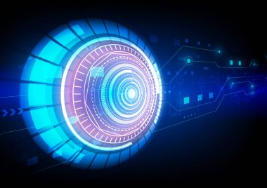 Yüksek teknolojili dijital veri bağlantı sistemi ve bilgisayar elektronik desing ile devre teknolojisi arka planı