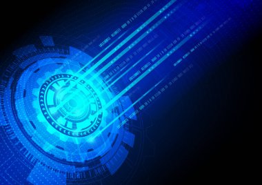 Yüksek teknolojili dijital veri bağlantı sistemi ve bilgisayar elektronik desing ile devre teknolojisi arka planı