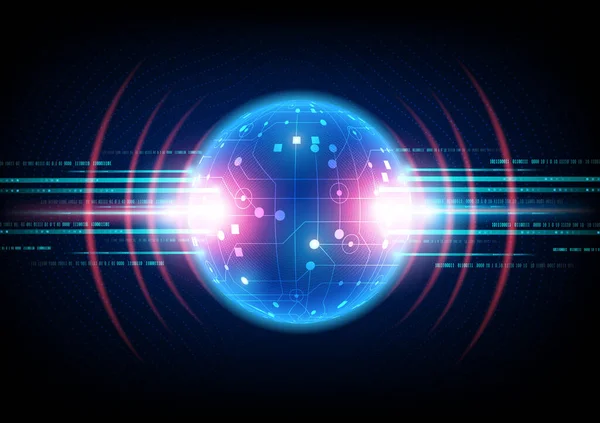 Circuit Technologie Achtergrond Met High Tech Digitale Dataverbinding Systeem Computer — Stockvector