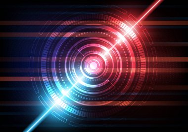 Yüksek teknolojili dijital veri bağlantı sistemi ve bilgisayar elektronik desing ile devre teknolojisi arka planı