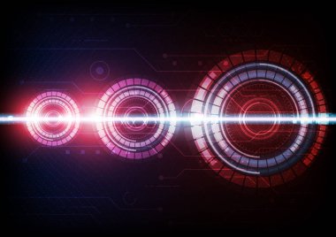 Yüksek teknolojili dijital veri bağlantı sistemi ve bilgisayar elektronik desing ile devre teknolojisi arka planı