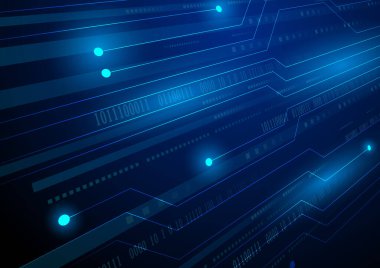 Yüksek teknolojili dijital veri bağlantı sistemi ve bilgisayar elektronik desing ile devre teknolojisi arka planı