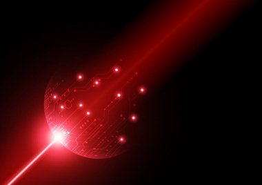 Yüksek teknolojili dijital veri bağlantı sistemi ve bilgisayar elektronik desing ile devre teknolojisi arka planı